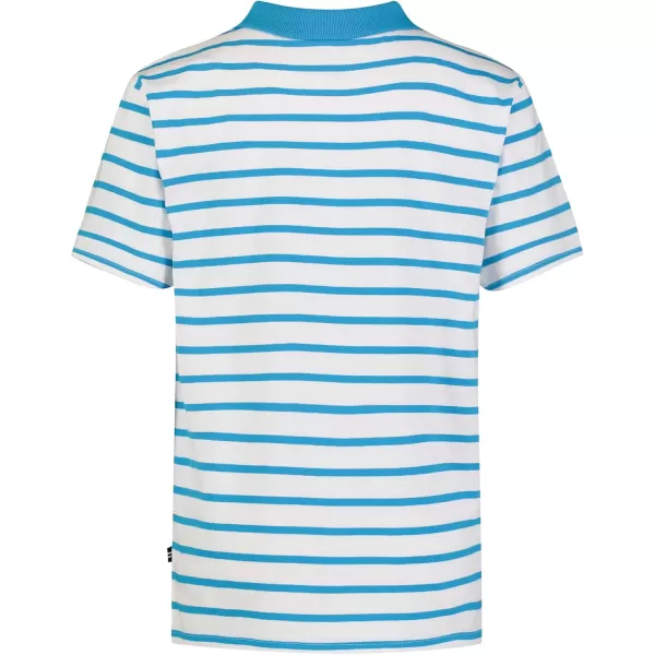 imageNautica Boys Short Sleeve Fashion Polo Button Closure Soft ampamp ComfortableCoast Stripe Hawiian Ocean