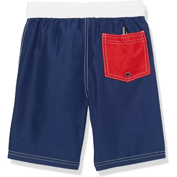 imageNautica Boys Swim Trunk with UPF 50 Sun ProtectionColorblock J Navy Fk14