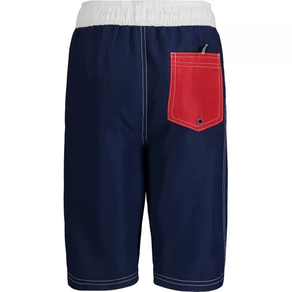 imageNautica Boys Swim Trunk with UPF 50 Sun ProtectionColorblock J Navy Fk14
