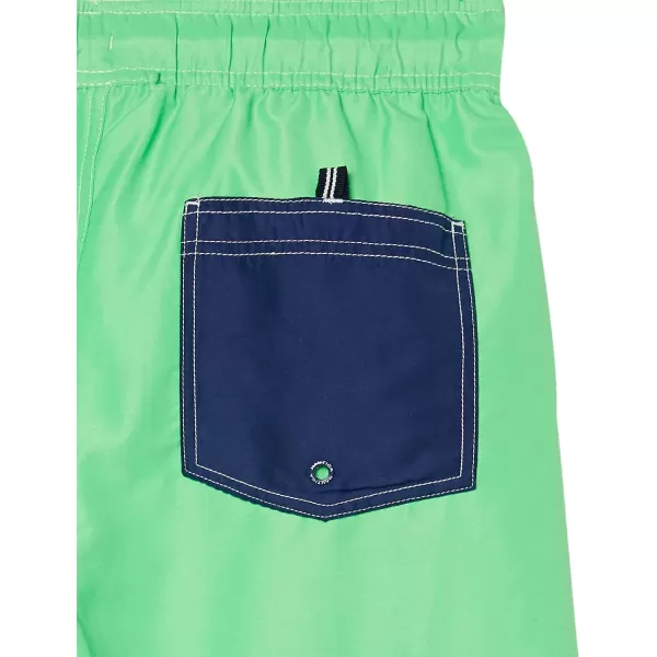 imageNautica Boys Swim Trunk with UPF 50 Sun ProtectionExploded Neon Green Fk17