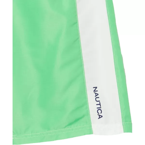 imageNautica Boys Swim Trunk with UPF 50 Sun ProtectionExploded Neon Green Fk17