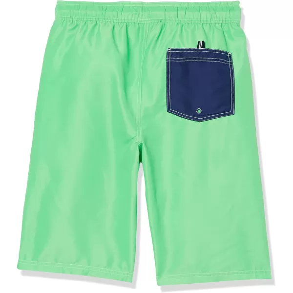 imageNautica Boys Swim Trunk with UPF 50 Sun ProtectionExploded Neon Green Fk17