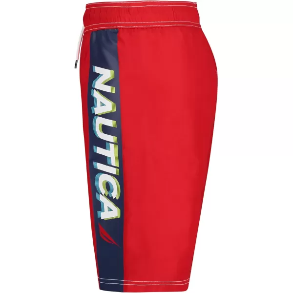 imageNautica Boys Swim Trunk with UPF 50 Sun ProtectionIn Motion Carmine