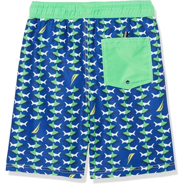 imageNautica Boys Swim Trunk with UPF 50 Sun ProtectionShark Life Blue Fk19