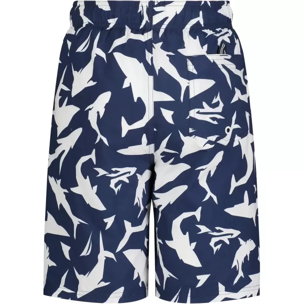 imageNautica Boys Swim Trunk with UPF 50 Sun ProtectionSharky Aop