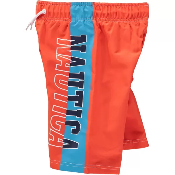 imageNautica Boys Swim Trunk with UPF 50 Sun ProtectionSide Pieced Mandarin Fk16