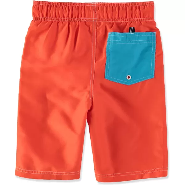 imageNautica Boys Swim Trunk with UPF 50 Sun ProtectionSide Pieced Mandarin Fk16