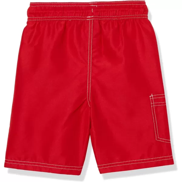 imageNautica Boys Swim Trunk with UPF 50 Sun ProtectionSide Stripe Carmine Fk13
