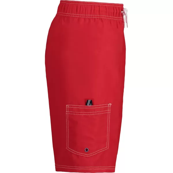 imageNautica Boys Swim Trunk with UPF 50 Sun ProtectionSide Stripe Carmine Fk13