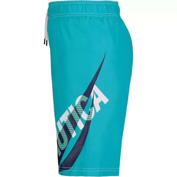 imageNautica Boys Swim Trunk with UPF 50 Sun ProtectionTailwinds Scuba Blue