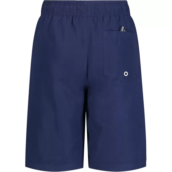 imageNautica Boys Swim Trunk with UPF 50 Sun ProtectionVert Logo J Navy