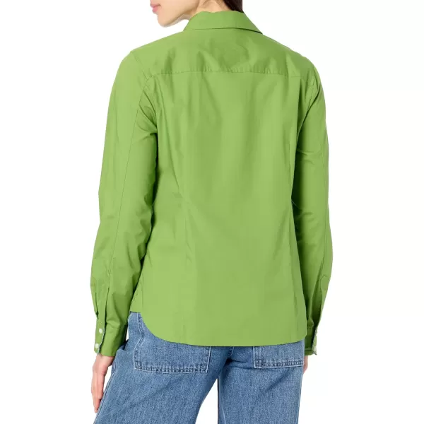 imageNautica Womens Button Front Long Sleeve Roll Tab ShirtSalted Lime