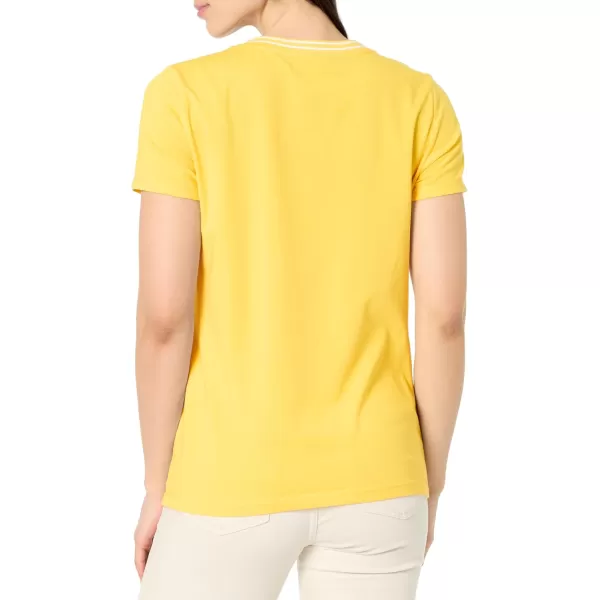 imageNautica Womens Solid Vneck Short Sleeve TShirtDaffodil