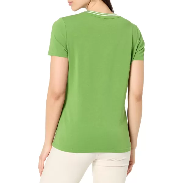 imageNautica Womens Solid Vneck Short Sleeve TShirtSalted Lime