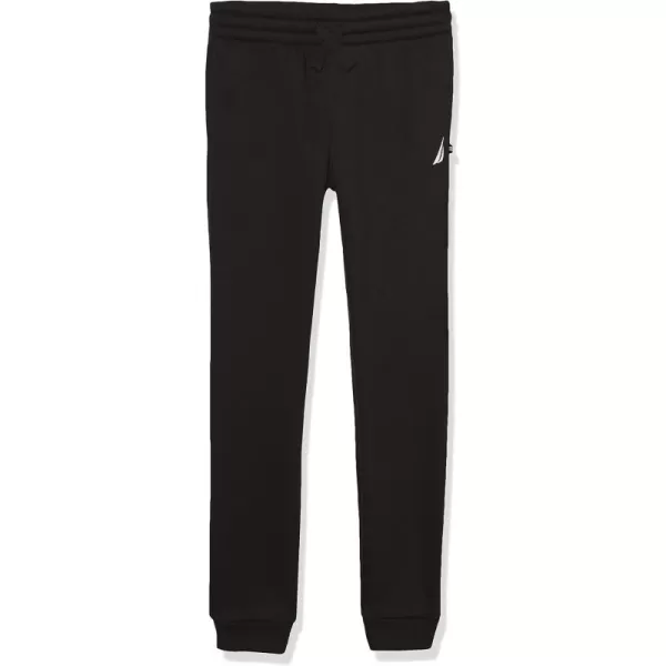 imageNautica Boys Pullon Fleece Jogger Sweatpant Drawstring ClosureJclass Black Fc04
