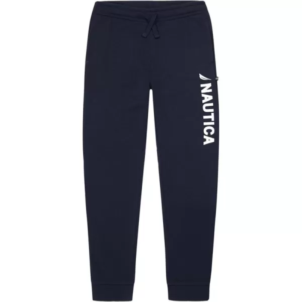 imageNautica Boys Pullon Fleece Jogger Sweatpant Drawstring ClosureSport Navy Gc03