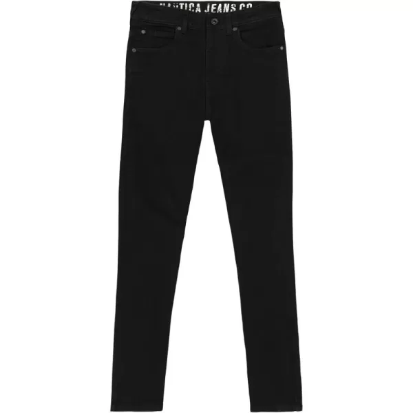 imageNautica Boys Skinny Fit Stretch Denim Jeans 5Pocket Style Zipper Fly ampamp Button ClosureLegacy Black