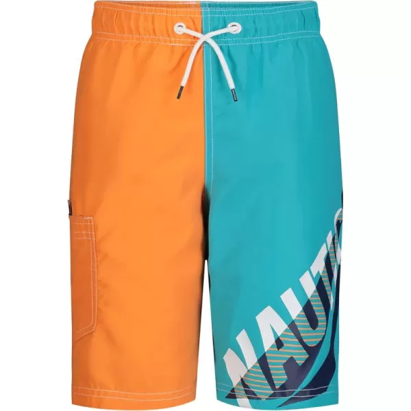 imageNautica Boys Swim Trunk with UPF 50 Sun ProtectionTailwinds Scuba Blue
