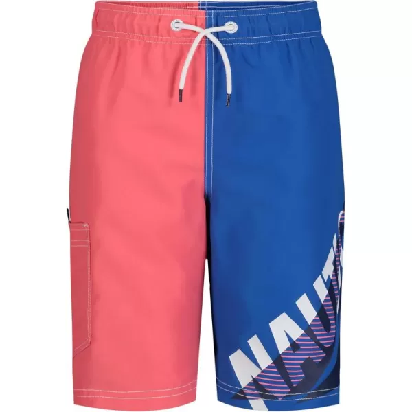 imageNautica Boys Swim Trunk with UPF 50 Sun ProtectionTailwinds Teaberry