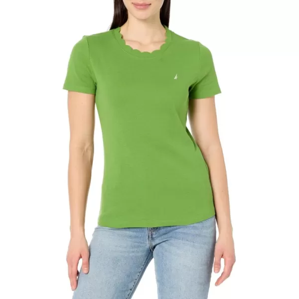 imageNautica Womens Solid Short Sleeve Crew Neckline TShirtSalted Lime