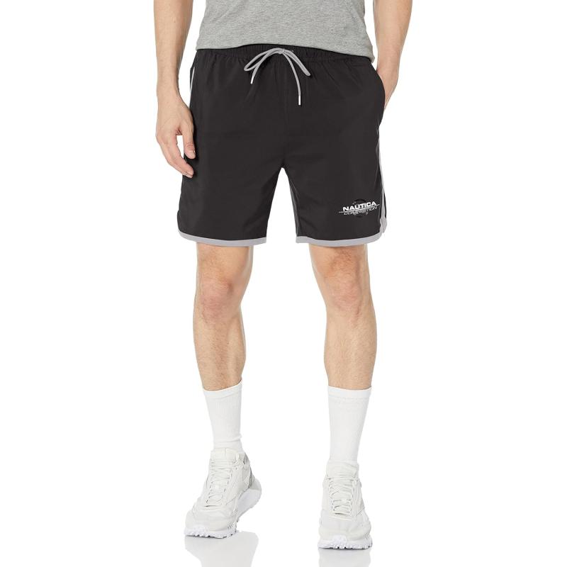 imageNautica Mens Competition Sustainably Crafted 7quot Performance ShortTrue Black