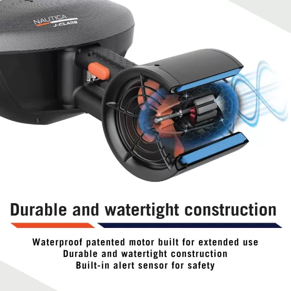 imageNautica J Class Underwater Seascooter Dual Motors Speeds up to 5 Miles PerHour Depth Rating 130 ft Diving Snorkeling