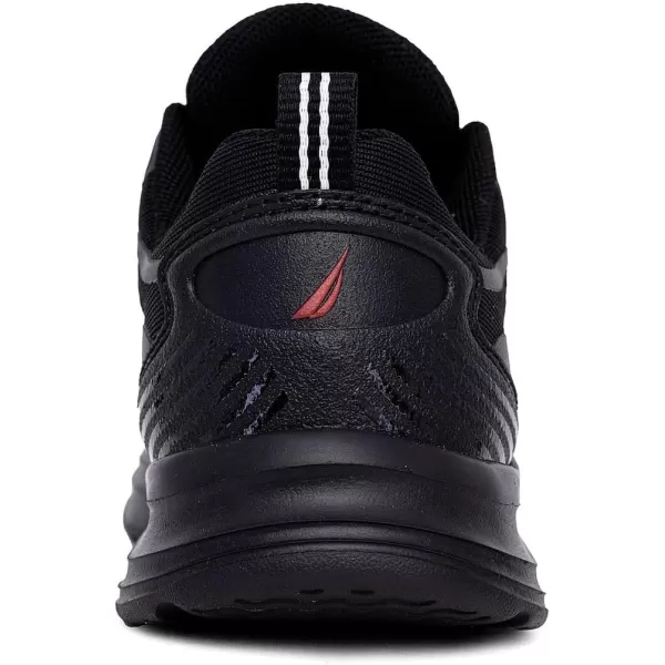 imageNautica Kids Sneakers for Boys ampamp Girls  Max Cushion Fashion Running ampamp Walking Shoes LaceUpBungee ToddlerLittle KidBig KidBlack Red Pop