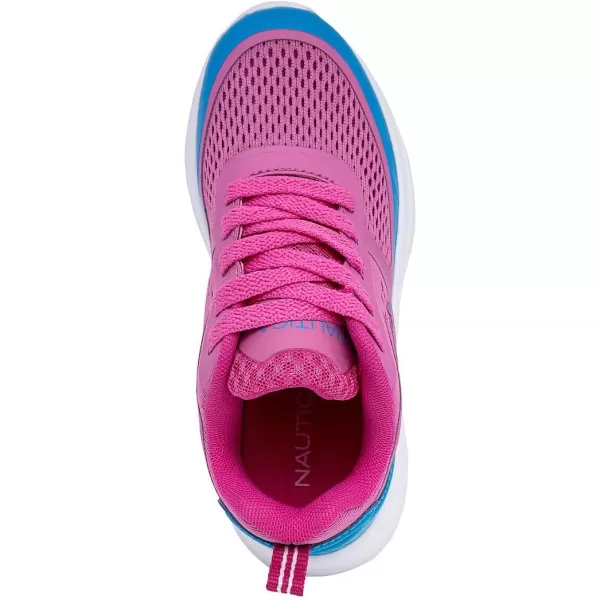 imageNautica Kids Sneakers for Boys ampamp Girls  Max Cushion Fashion Running ampamp Walking Shoes LaceUpBungee ToddlerLittle KidBig KidFuchsia Blue