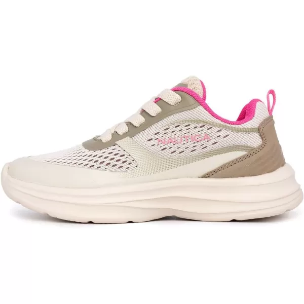 imageNautica Kids Sneakers for Boys ampamp Girls  Max Cushion Fashion Running ampamp Walking Shoes LaceUpBungee ToddlerLittle KidBig KidTan Knockout Pink
