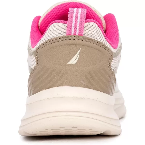 imageNautica Kids Sneakers for Boys ampamp Girls  Max Cushion Fashion Running ampamp Walking Shoes LaceUpBungee ToddlerLittle KidBig KidTan Knockout Pink
