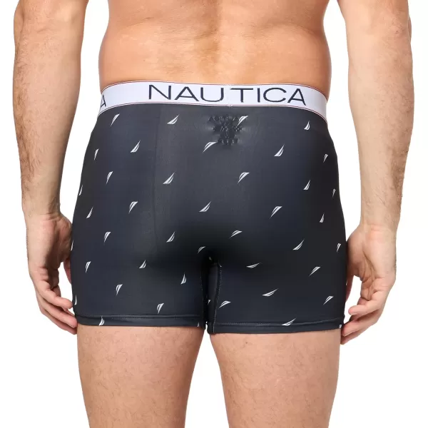 imageNautica Mens 4 Pack Micro Boxer BriefBlackNautica RedSaillead WhiteSailblack White