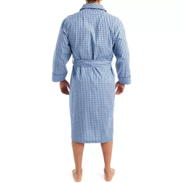 imageNautica Mens Long Sleeve Lightweight Cotton Woven RobeFrench Blue