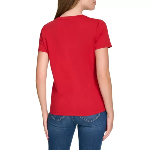 imageNautica Womens Graphic Short Sleeve Crew Neckline TShirtHaute Red