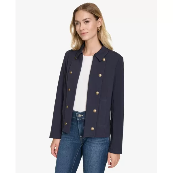 imageNautica Womens Open Front Knit Captains JacketNight Sky