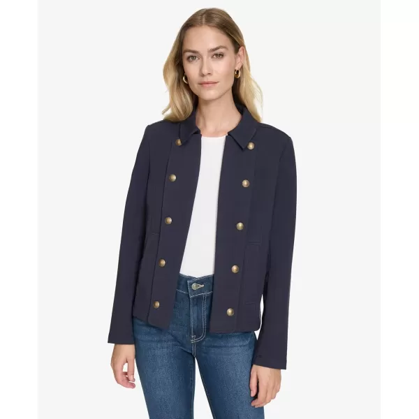 imageNautica Womens Open Front Knit Captains JacketNight Sky