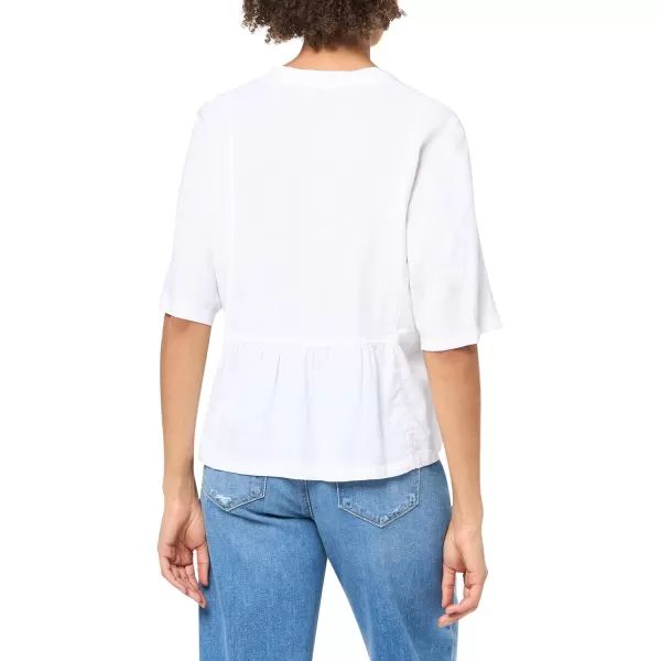 imageNautica Womens Popover Short Sleeve Linen Blend ShirtBright White