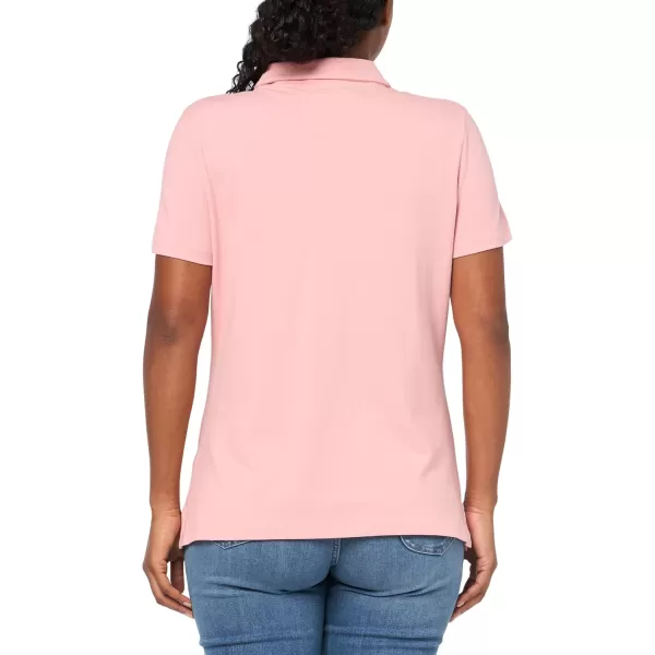imageNautica Womens Short Sleeve Button Placket PoloBridal Rose