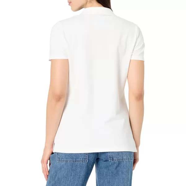 imageNautica Womens Short Sleeve Button Placket PoloBright White