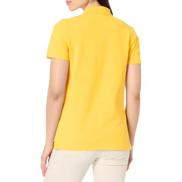 imageNautica Womens Short Sleeve Button Placket PoloDaffodil