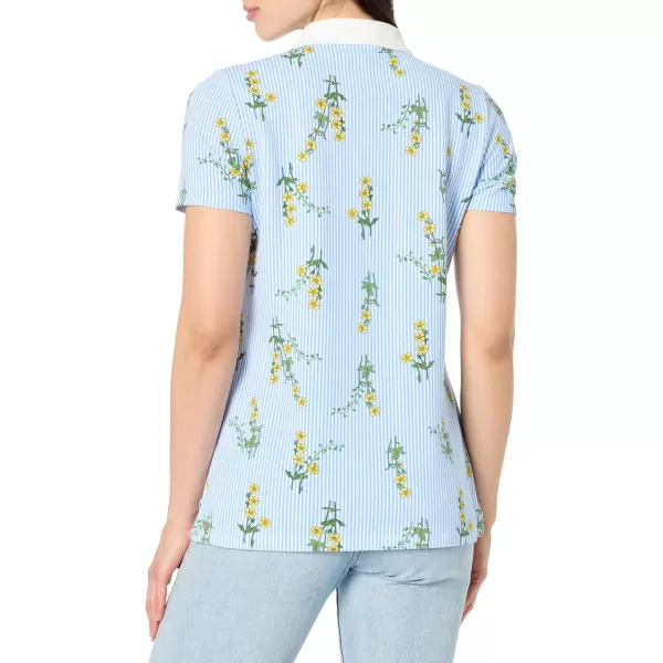 imageNautica Womens Short Sleeve Button Placket PoloDaffodil Multi