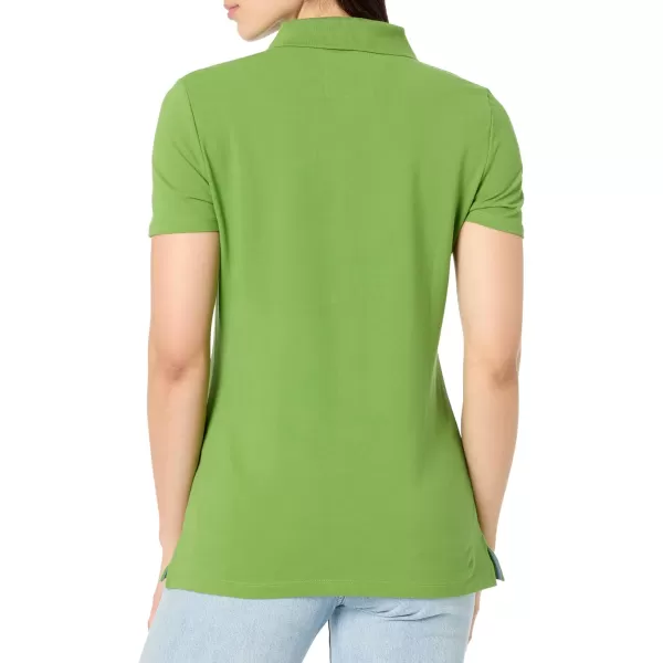 imageNautica Womens Short Sleeve Button Placket PoloSalted Lime