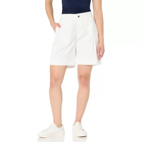 imageNautica Womens Bermuda Pleated Cargo ShortsBright White