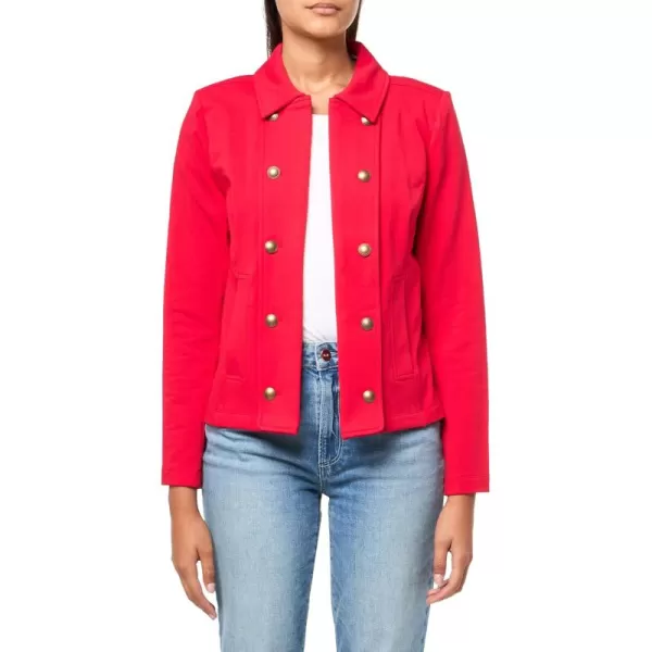 imageNautica Womens Open Front Knit Captains JacketRegatta Red