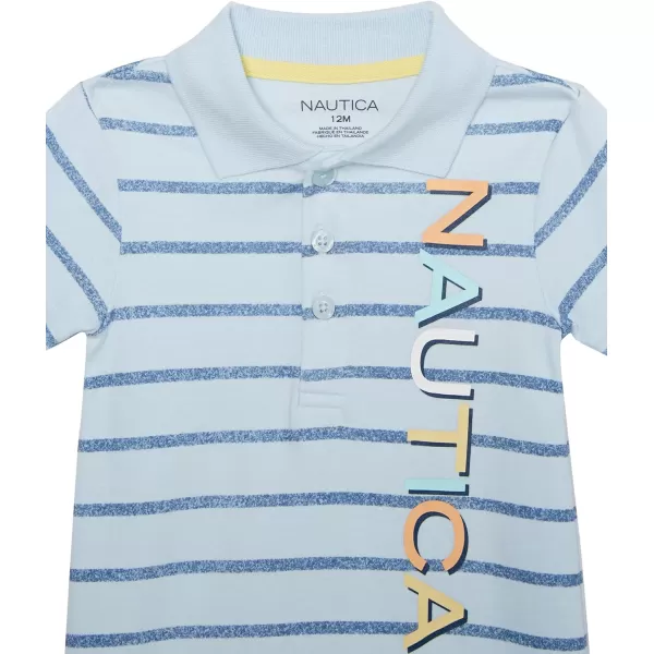 imageNautica Baby Boys Knit RomperBlue Stripe