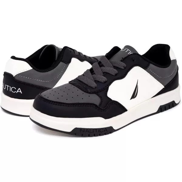 imageNautica Boys LowTop Sneakers Basketball Tennis Shoes for Kids Outdoor School Running Shoes  Sizes for Big KidLittle KidGreygabe