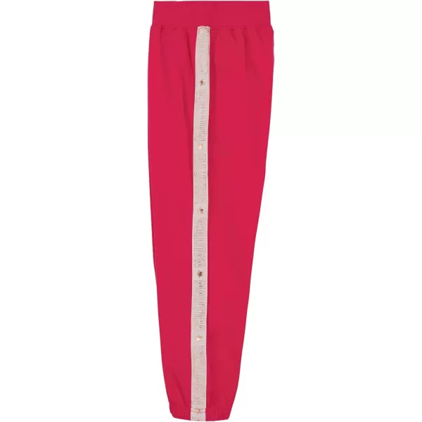 imageNautica Girls Logo Sweatpants Fleece Joggers with Ribbed Cuffs ampamp Functional Side PocketsPurple Beetroot