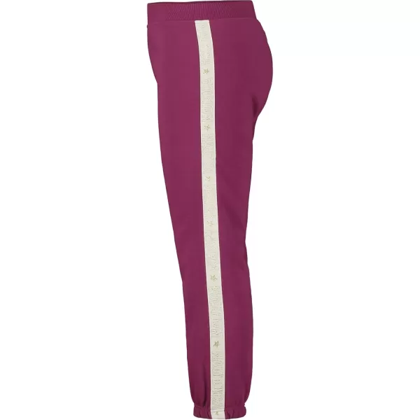 imageNautica Girls Logo Sweatpants Fleece Joggers with Ribbed Cuffs ampamp Functional Side PocketsRasberry Taping