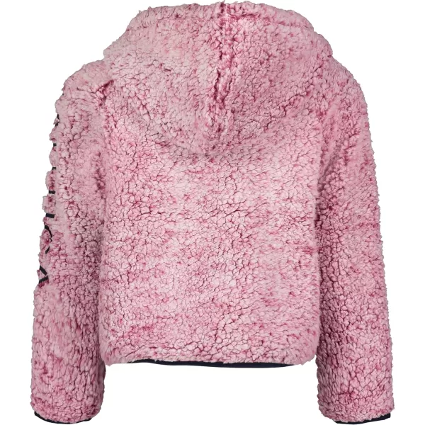 imageNautica Girls Logo Sweatshirt Fleece Hoodie With Fullzip Front ampamp PocketsRasberry Sherpa