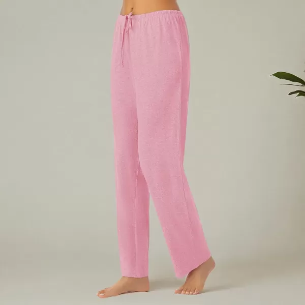 imageNautica Womens Sleep Pants  Long Length Breathable Pajama Bottoms  Cotton Knit Jersey Sleepwear and LoungewearHeather Pink