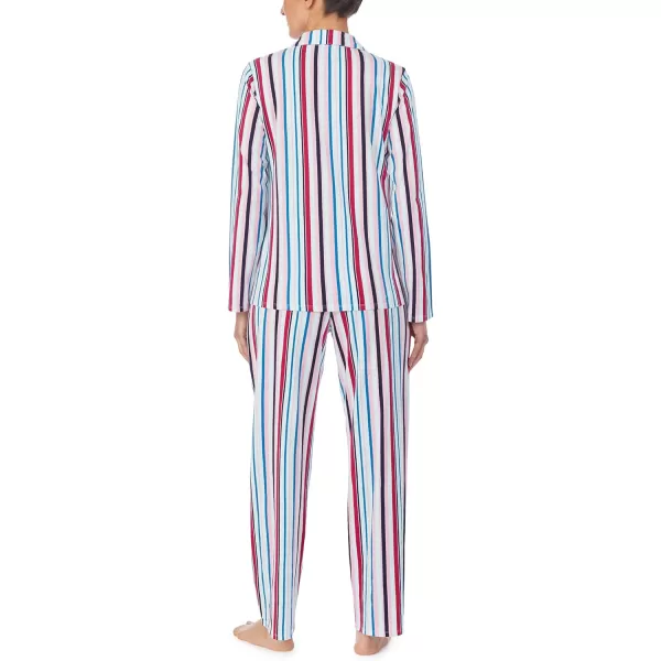 imageNautica Womens Sleepwear Long Sleeve Button Down Shirt and Pant 2Piece Pajama Set  SIZE XLMulticolored